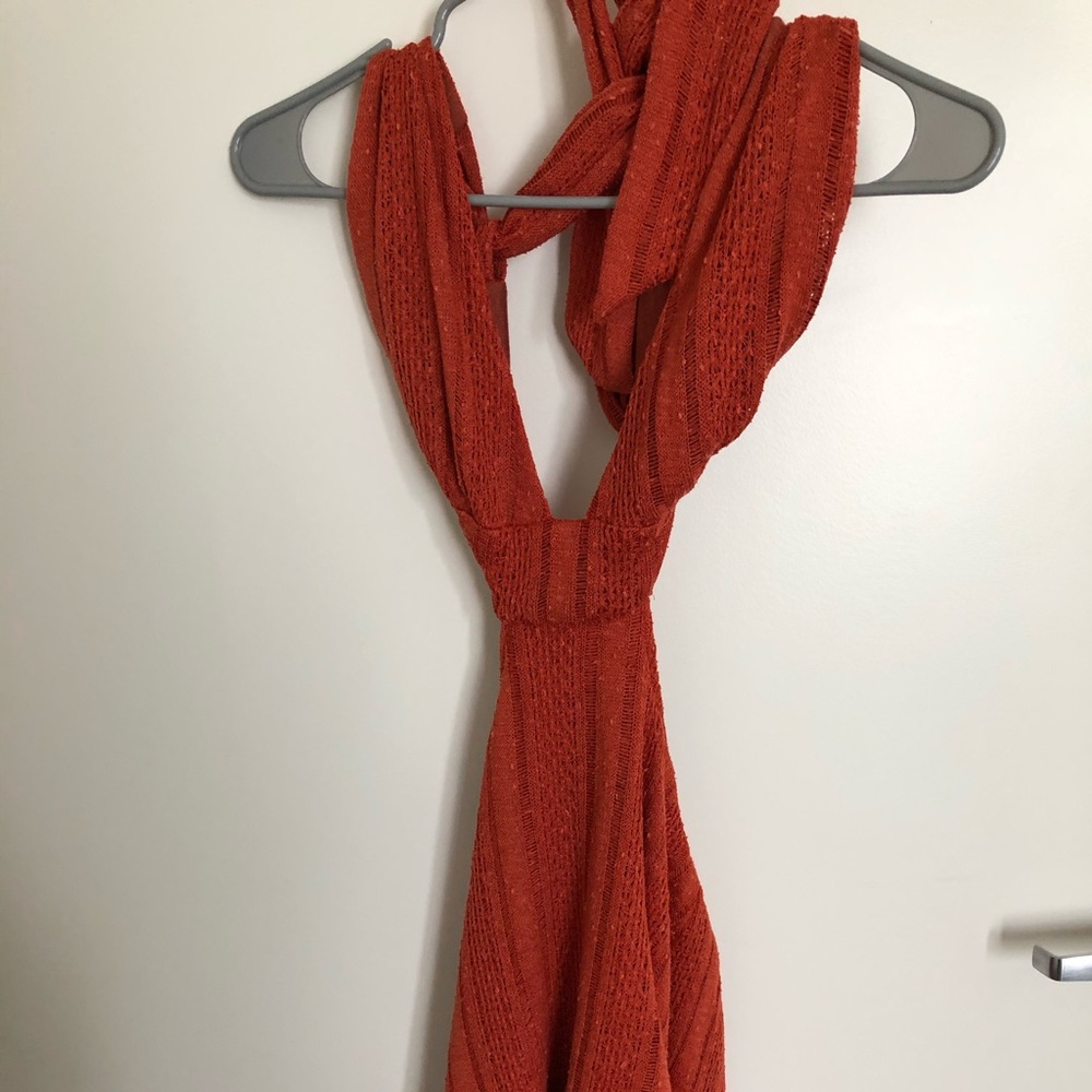 Somedays Lovin Orange Dress Wrapdress Sz SM - Picture 2 of 5